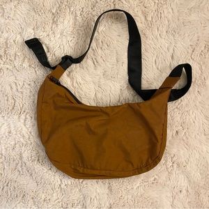 Baggu Brown Nylon Crescent Bag
